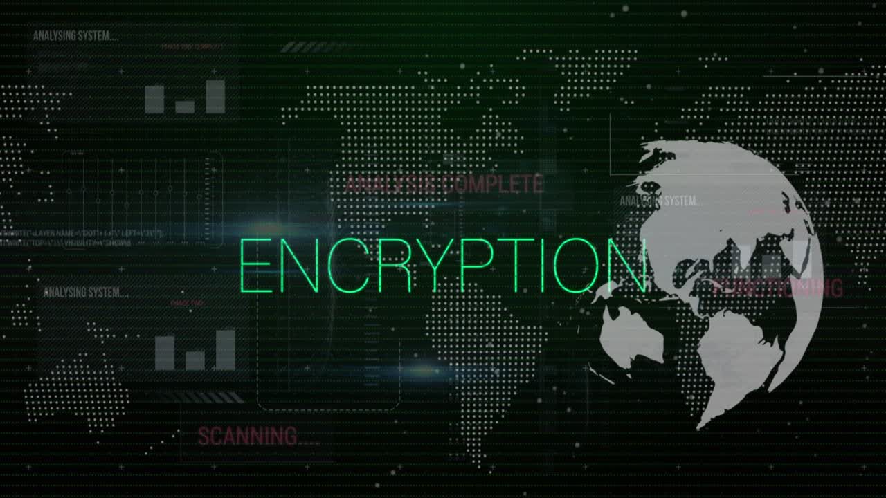 암호 텍스트, 지구, 세계 지도, 통계 및 데이터 처리의 애니메이션