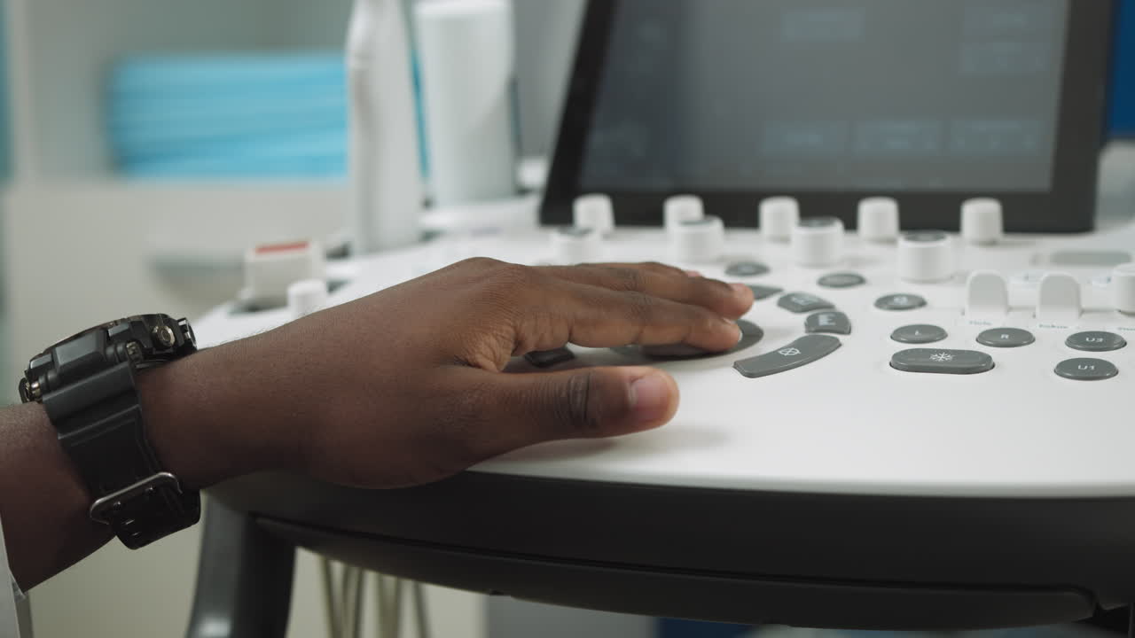 Person Operating Ultrasound Machine