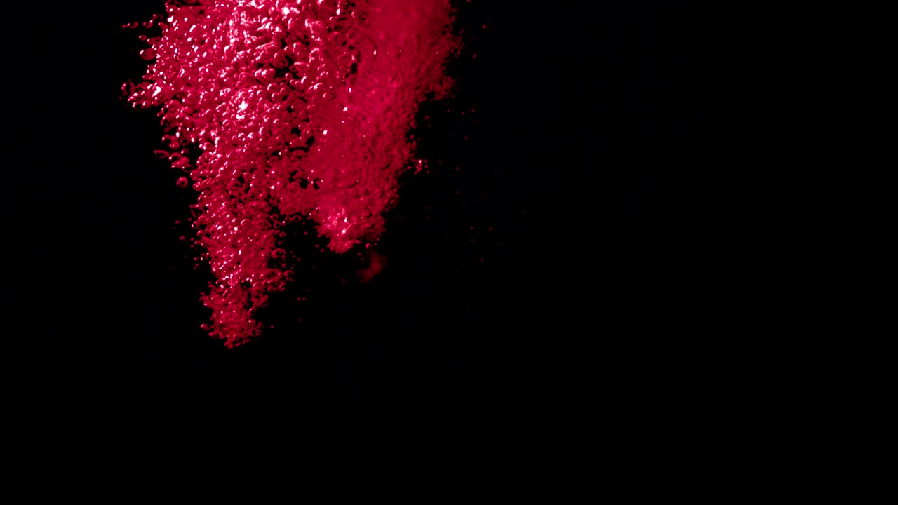 빨간 거품과 검은 바탕