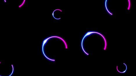 anillos de círculo de neón por láser patrón sin costuras de tecnología abstracta