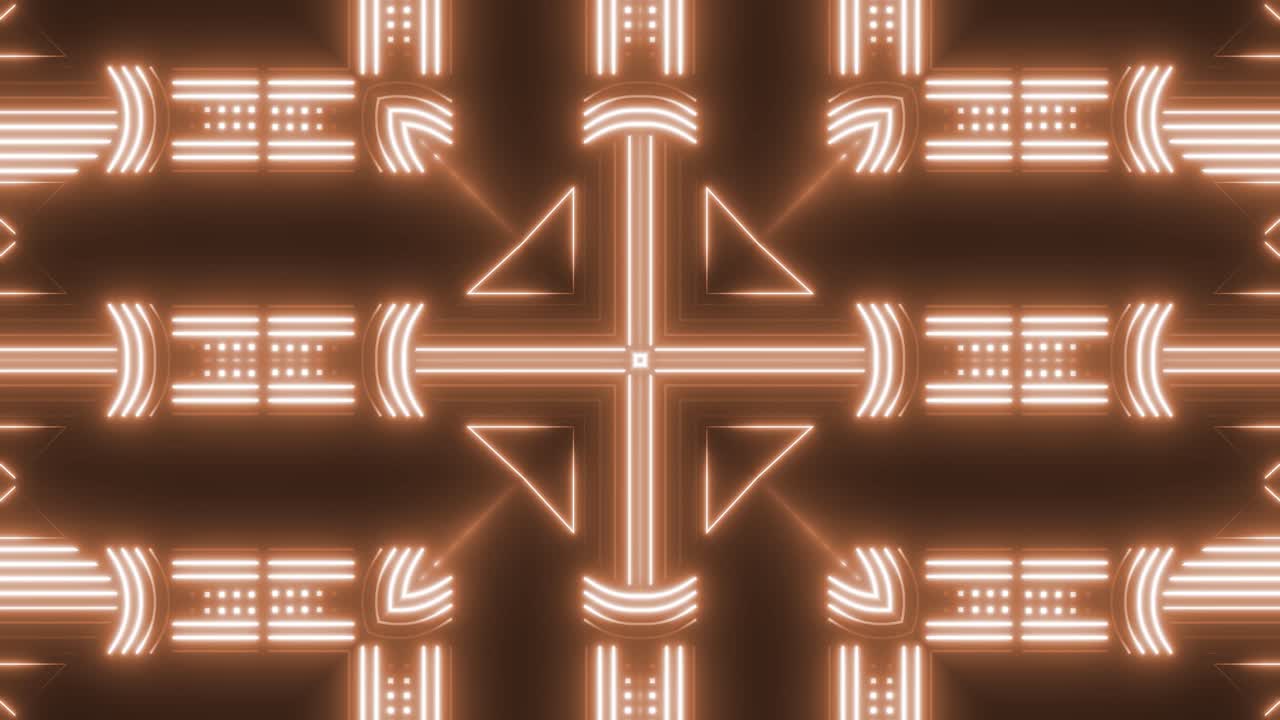 Abstrakte geometriske neonlysmønstre