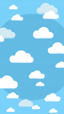 motion graphic of flat blue sky background