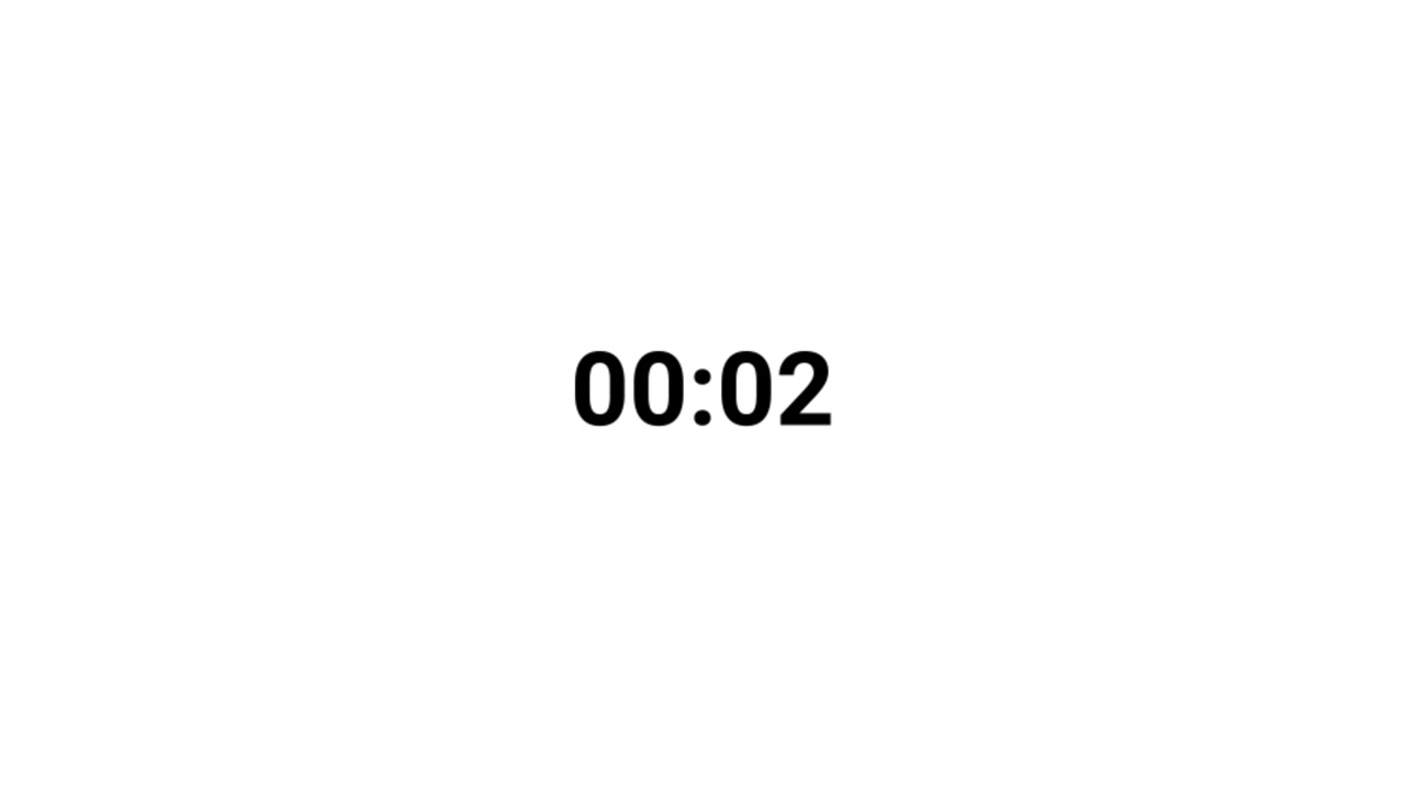 Digital Countdown Timer Counting Down From Five Seconds