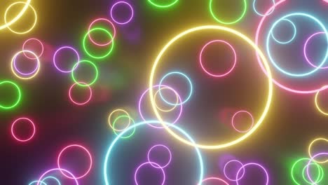 neon multicolored glow in space.