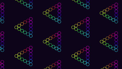 Futuristic-triangles-pattern-with-rainbow-neon-rings