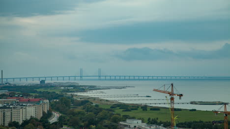 Skyline-Malmo-Copenhagen-border-bridge