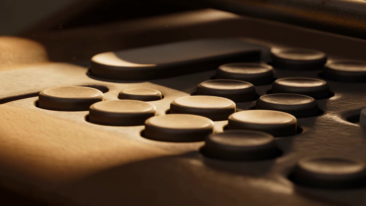 Une lumière intérieure chaleureuse met en valeur une manette de jeu noire posée sur une surface en bois, avec les boutons et la zone du joystick nets et un flou doux.