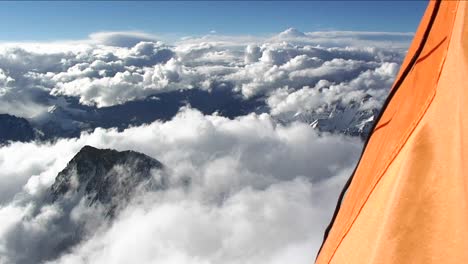 view from tent at high camp on north side