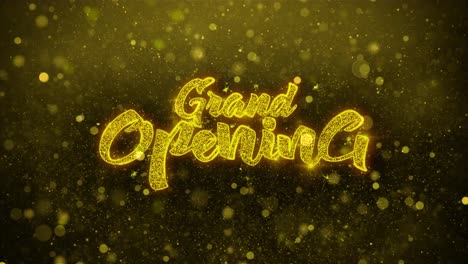 grand opening sparkling text