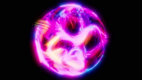 purple blue glowing astral orb animation, mystic spiritual abstract sphere