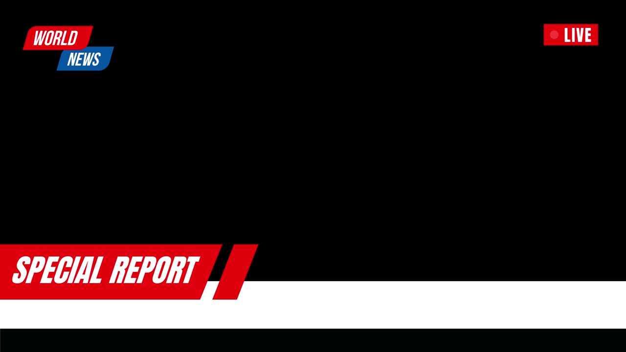World News Special Report Live Broadcast Graphic Overlay