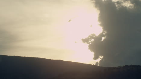 timelapse of a sunrise between the mountains of the beautiful valleys of tequila jalisco, mexico