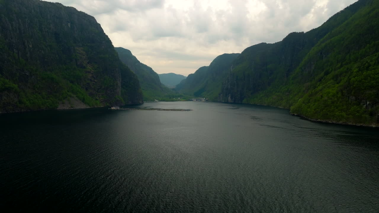 Scenic Fjord Landscape with Mountains and Lake