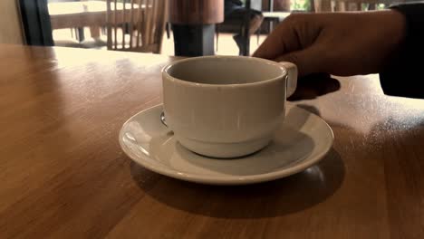 making coffee cup on morning