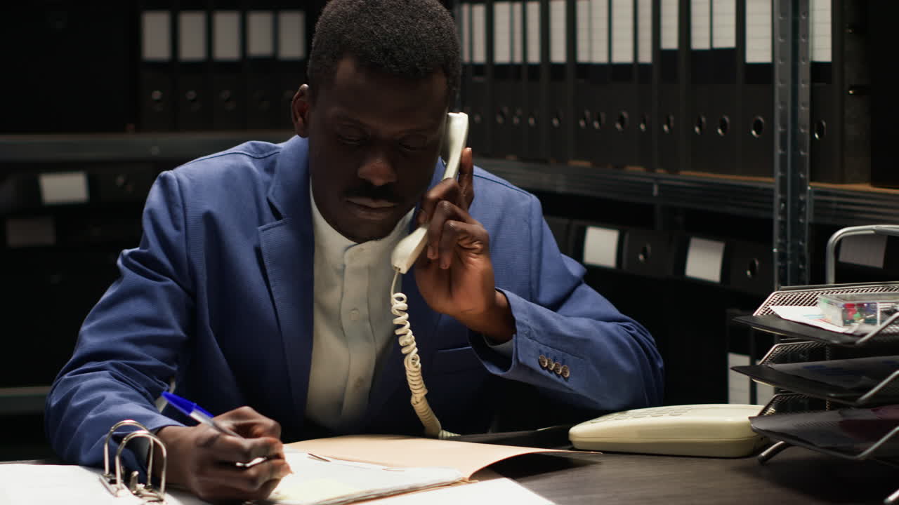 Man on the phone in office