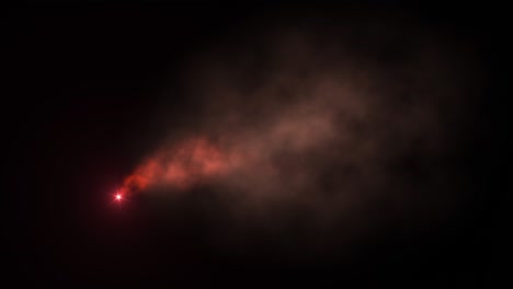 efecto de video de humo rojo