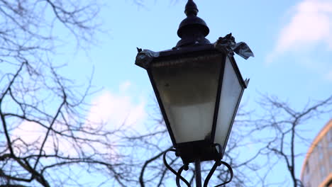 close up of a lamp post