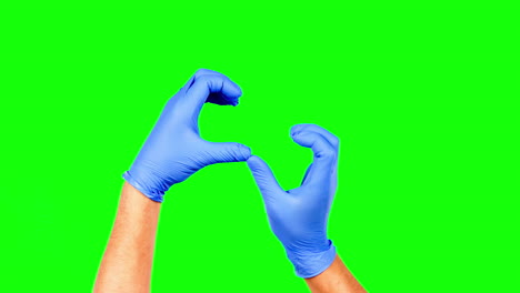 healthcare, gloves or hand gesture with a doctor