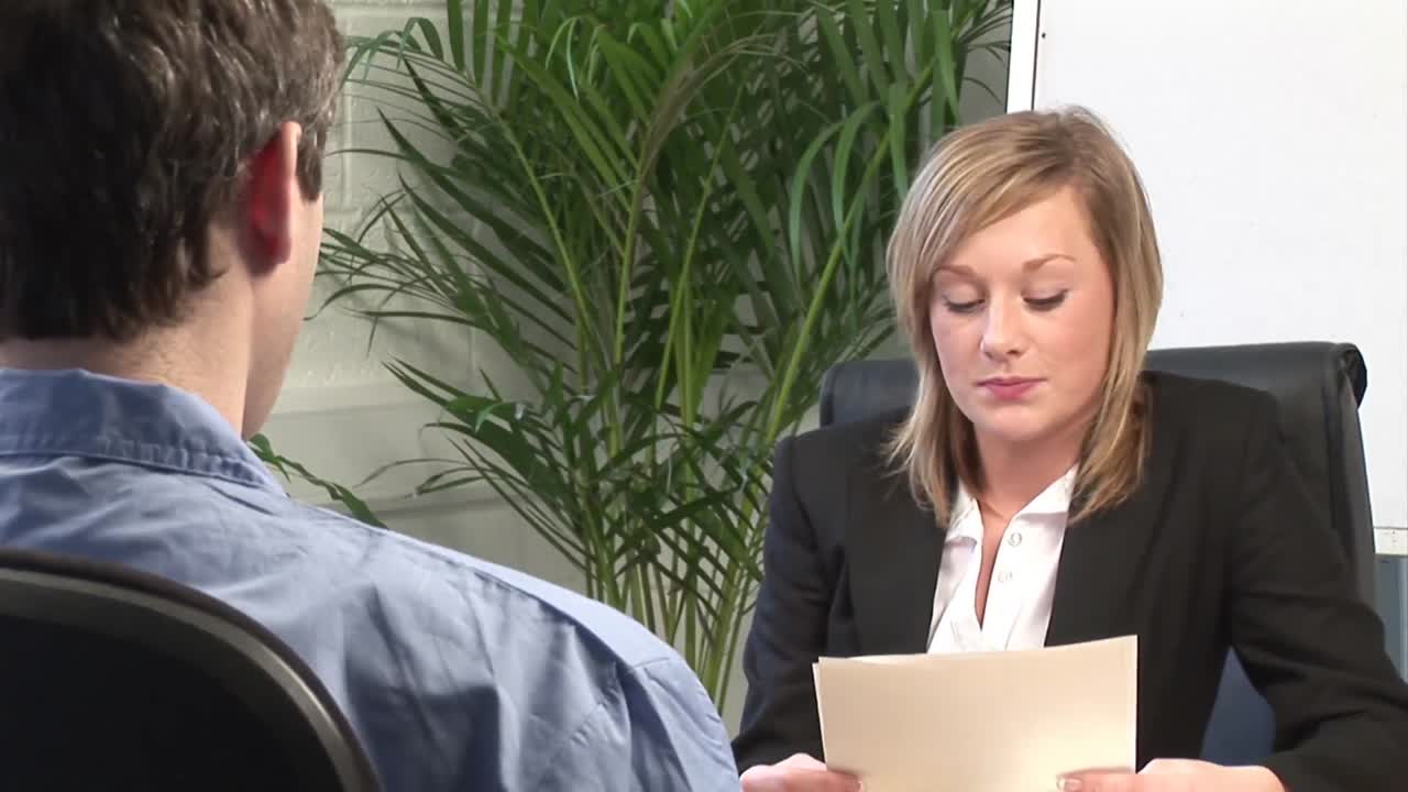 Young Woman Giving a Job Interview