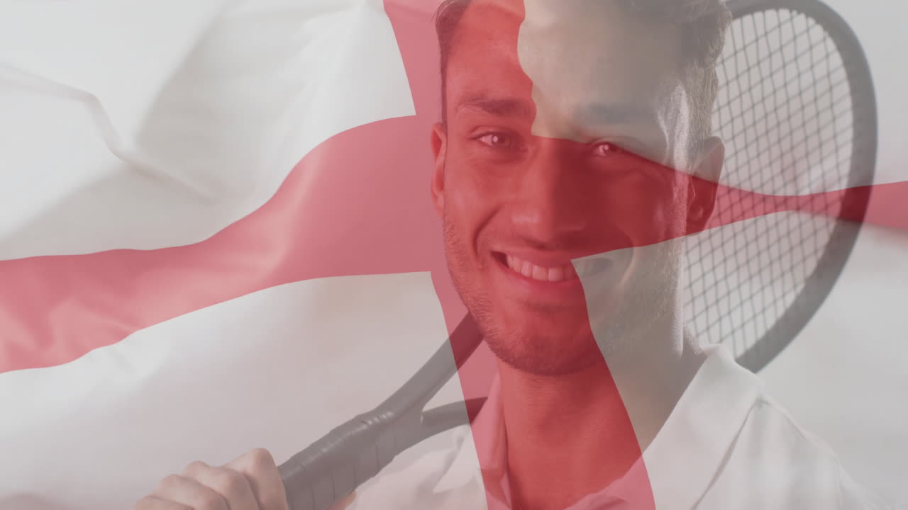 영국 발의 애니메이션 카우카스 남성 테니스