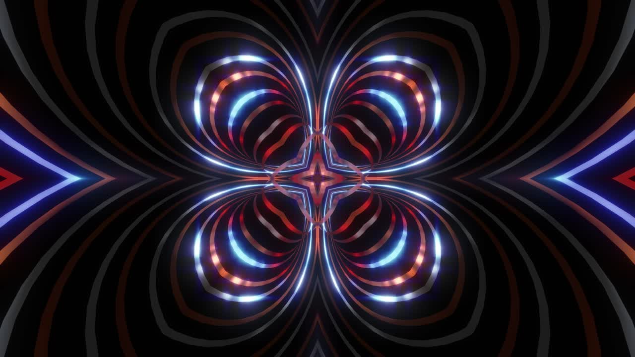 Abstract Glowing Geometric Patterns