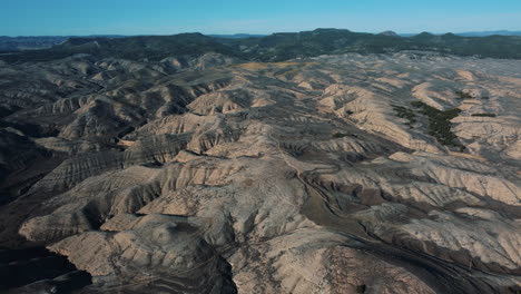 aerial view of a dry mountainous landscape