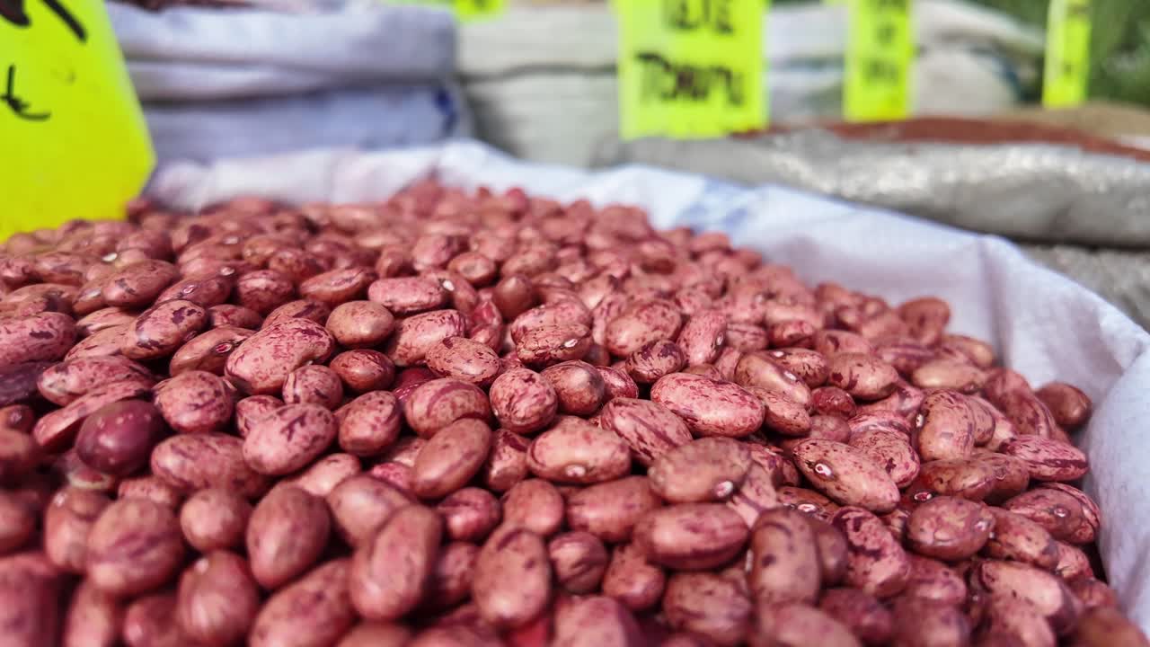 Pile of beans at a market