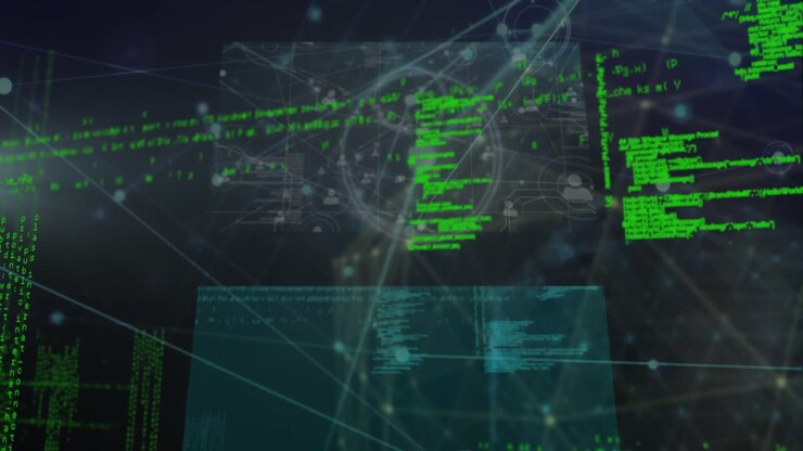 Animation of data processing over network of connections