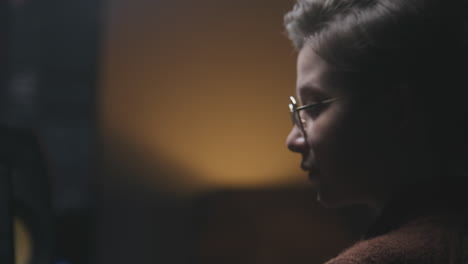 person working at a computer