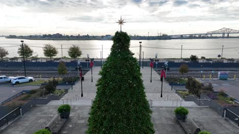 decorated christmas tree at holidays