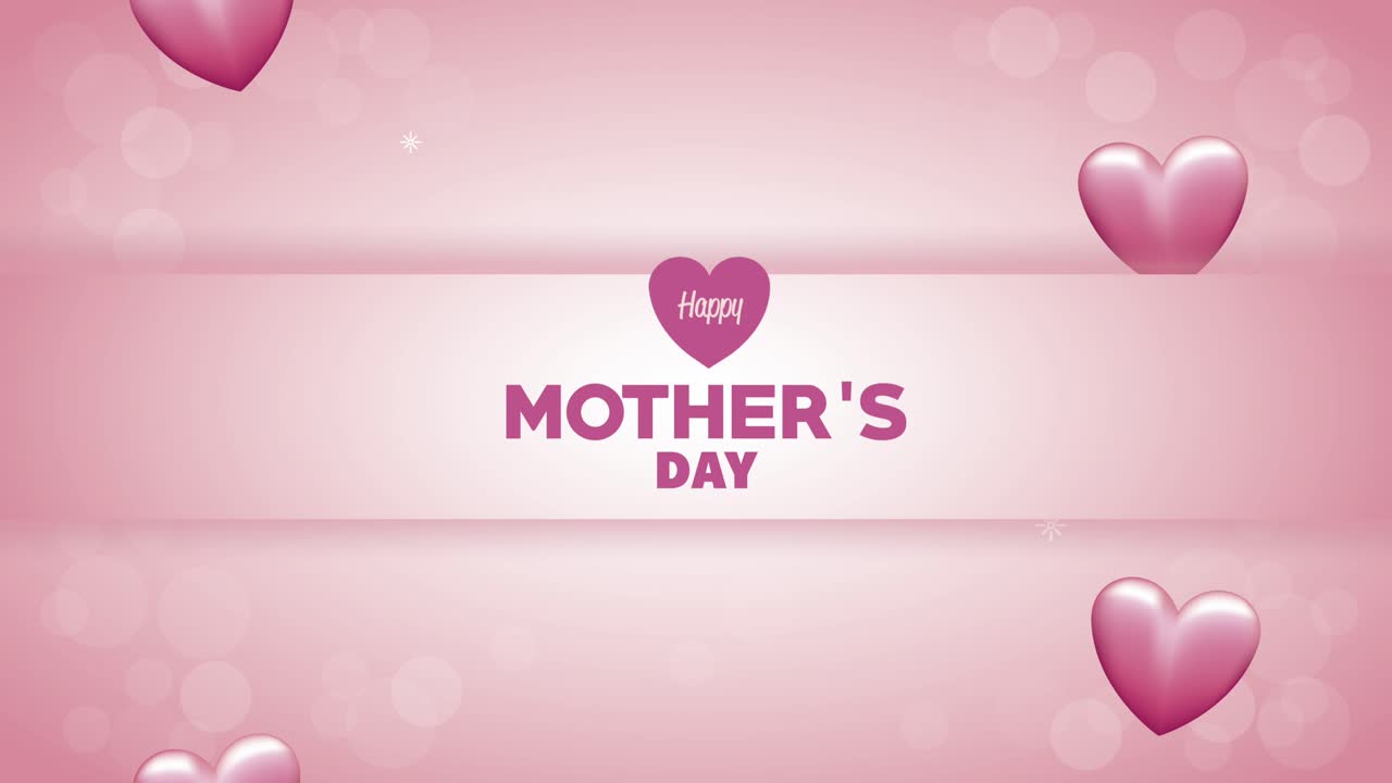 happy mothers day lettering animation