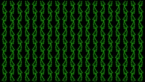 Patrón-De-Animación-De-Fondo-De-Mosaico-De-árbol-De-Navidad-En-Verde-Brillante-Y-Negro