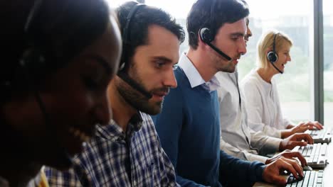 group of business executive with headset