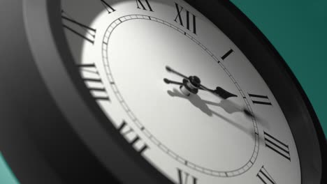 reloj latino en azul cian aguamarina celadón verde mar en el lapso de tiempo