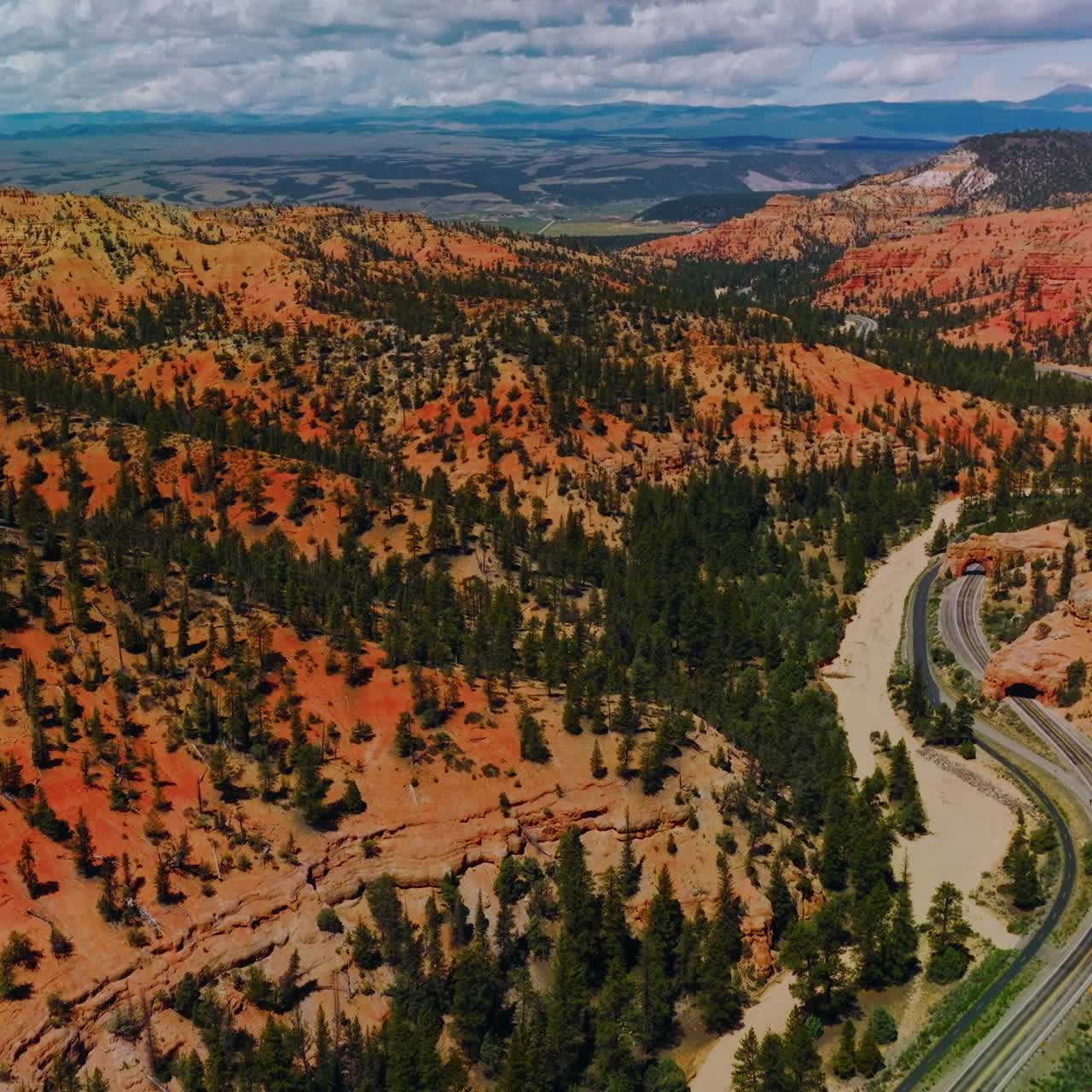Beautiful american landscapes aerial view. Desert natural landscapes with sand dunes