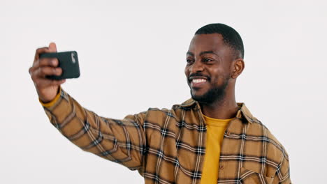 Online,-black-man-or-influencer-taking-a-selfie