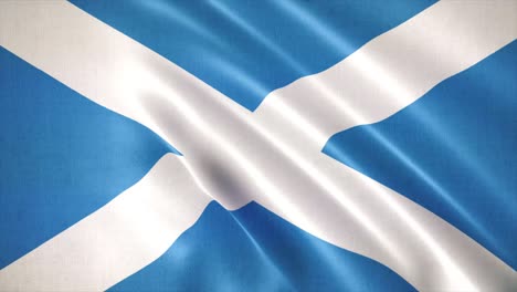 realistic waving flag of scotland ,  flag background animation