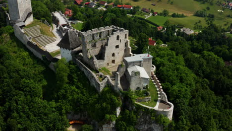 panorama of celje castle ruin at daytime in celje, slovenia