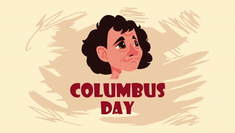feliz día de columbus animación de letras