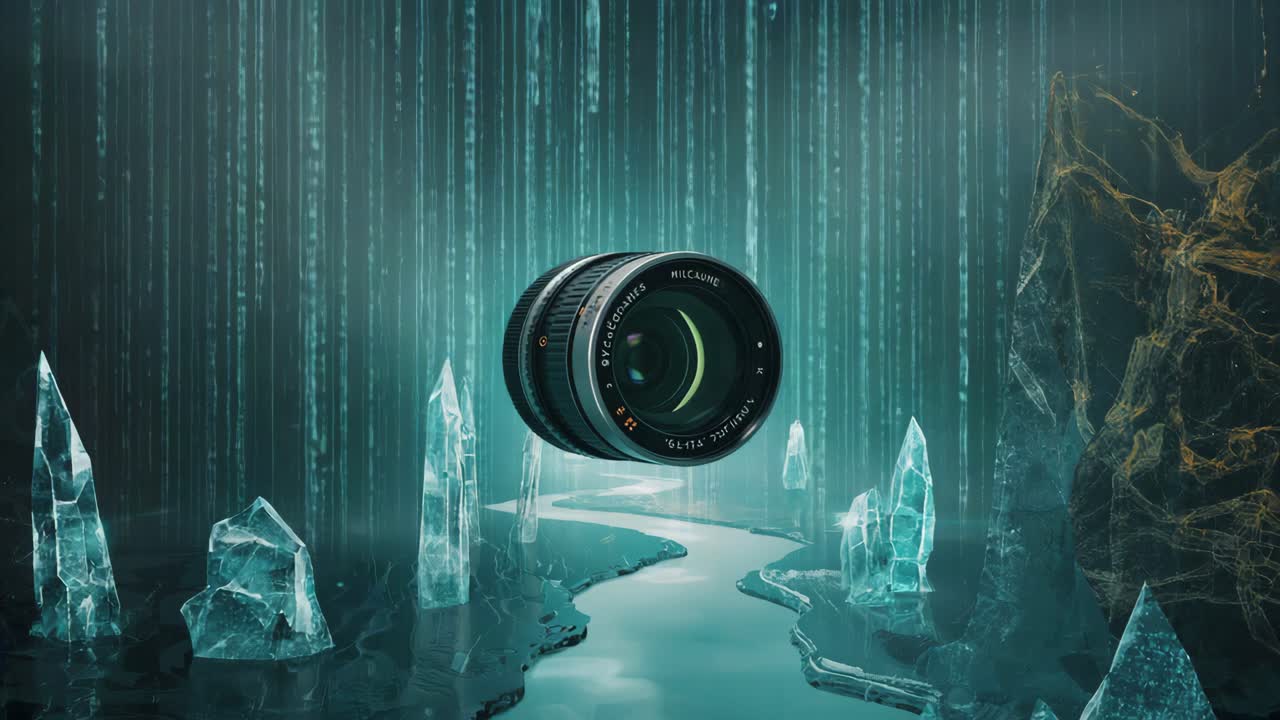 Futuristic Camera Lens Landscape