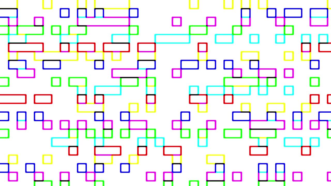 Multi colored digital squares signal