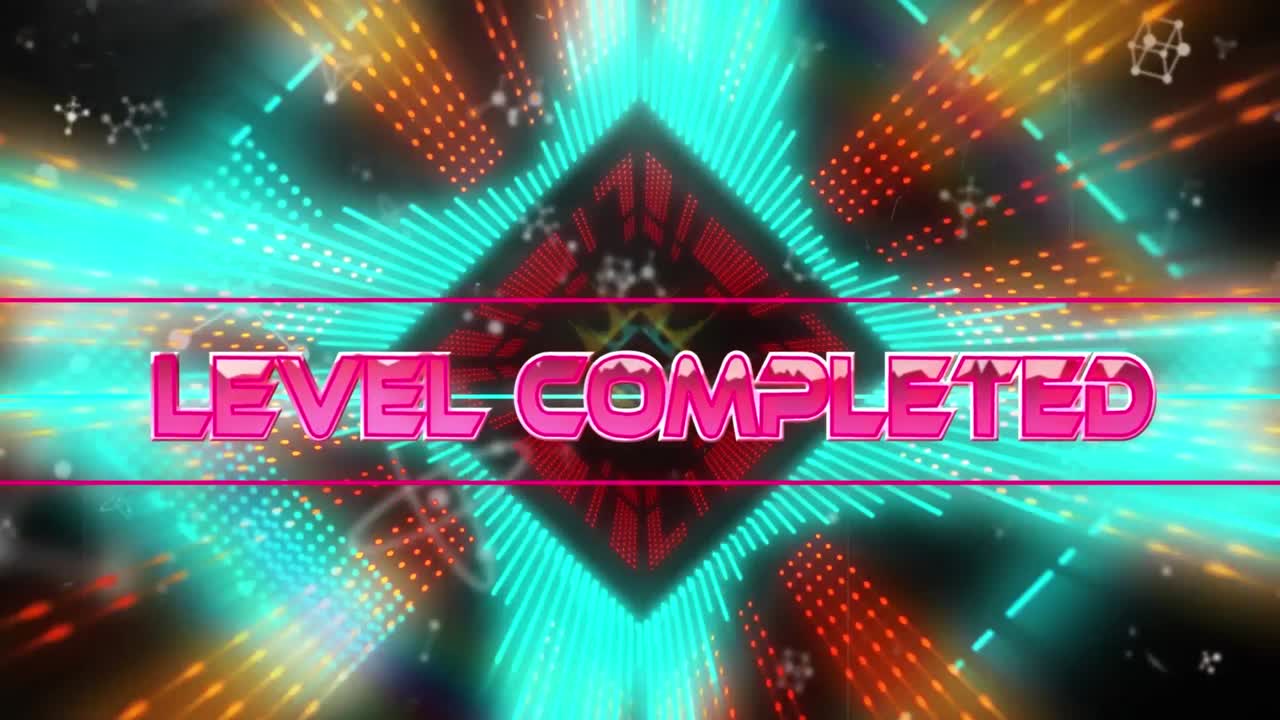 디지털 반 ⁇ 이는 추상 공간에서 완료 된 레벨의 애니메이션