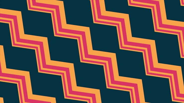 Animated Retro Zig Zag Pattern Moving Diagonally