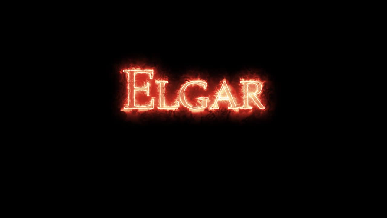 elgar escrito con fuego. bucle