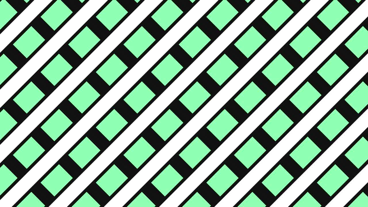 patrón de video gráfico 2d que se mueve hacia la parte inferior derecha con zoom, compuesto de diseños y formas con texturas multicolores.