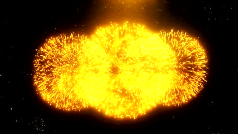 Muharram Text Wish On Firework Display Explosion Particles.