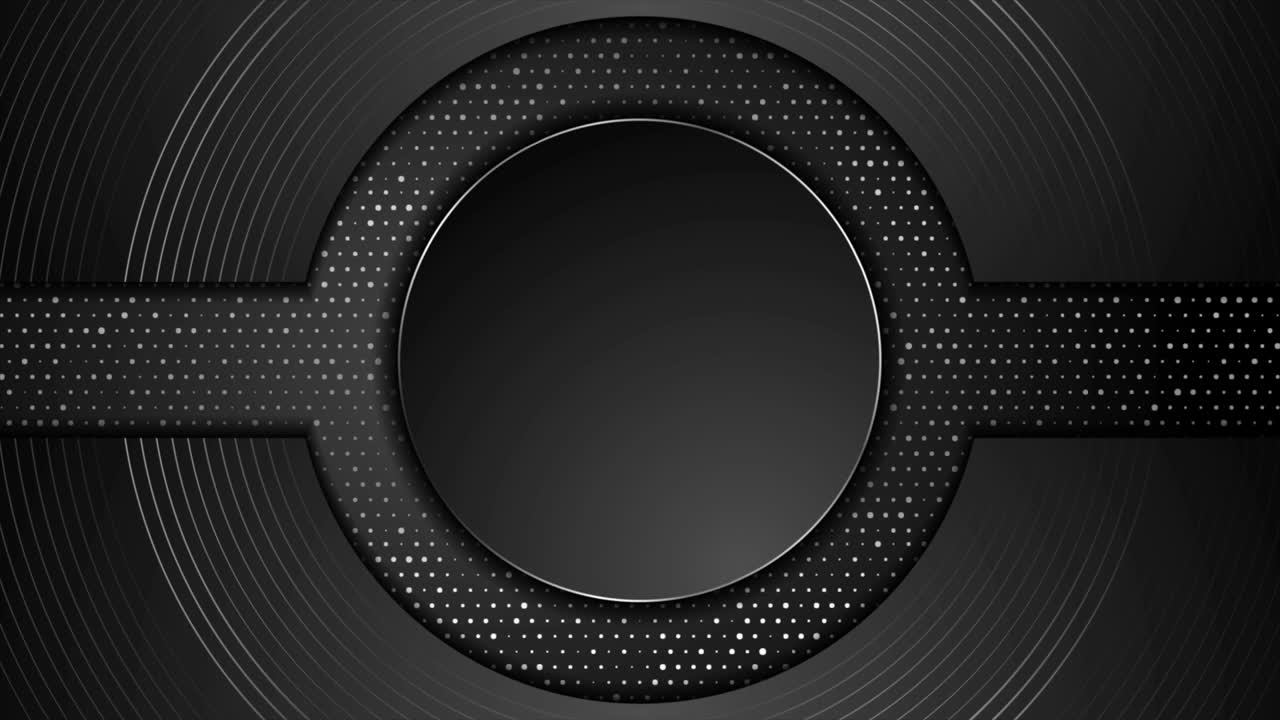 Abstract geometric technology motion background with metallic dots