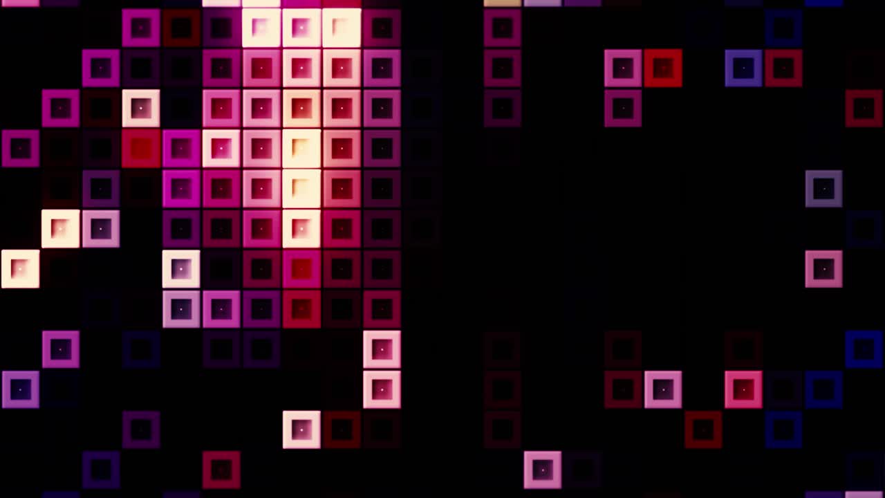 Abstract Geometric Background with Glowing Squares