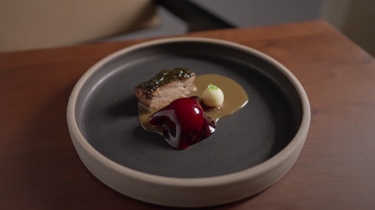 Fine Dining Pork Dish