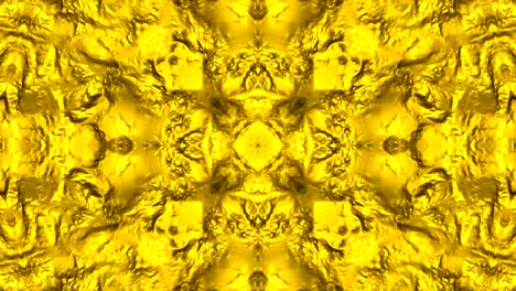 kaleidoscopio abstracto en 3d de color dorado.